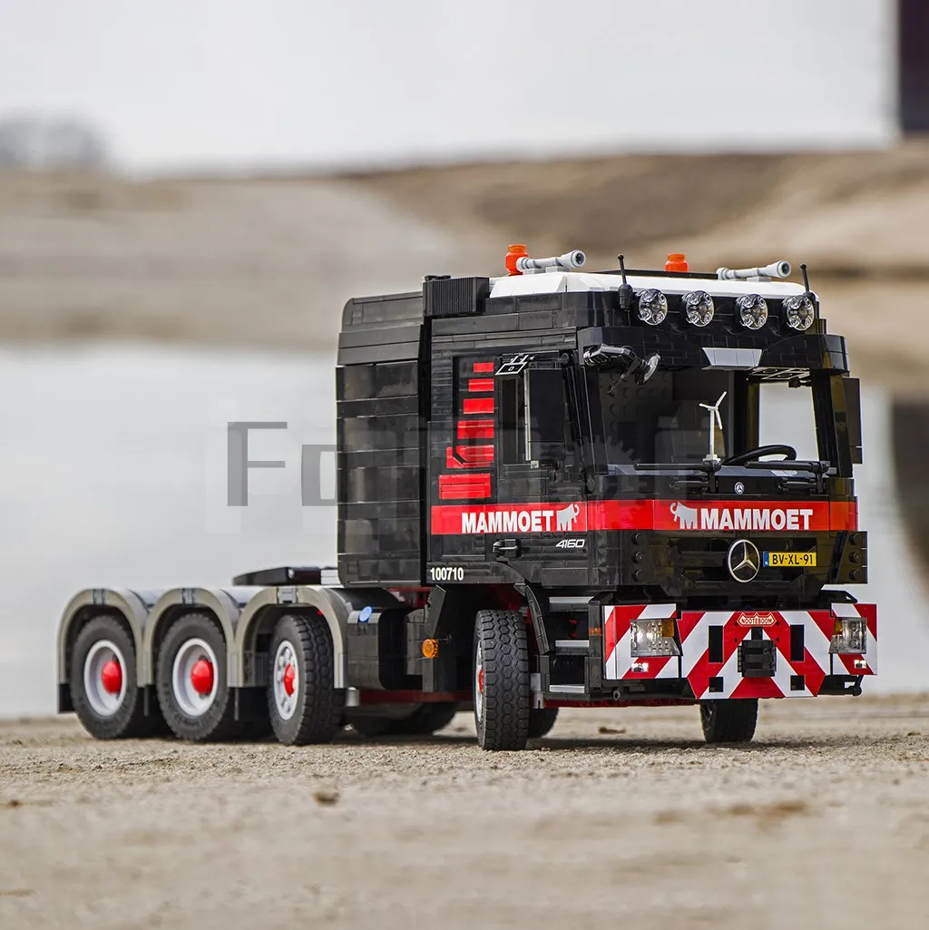 MOC-6075 Mercedes Actros 4160 MP3 - Mammoet by JaapTechnic Building Block Model Spliced Electric Toy Puzzle Kids Gift