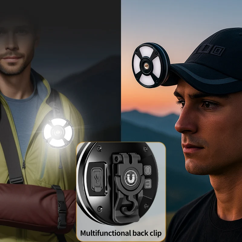 Luz de Camping al aire libre impermeable recargable portátil con gancho de Clip imán ambiente RGB multifuncional para acampar