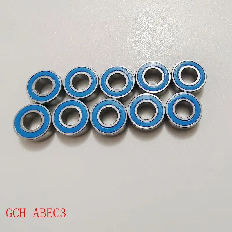 10PCS 10x16x5 MR1016 2RS W5 ABEC3 Blue Rubber Seals bearing 10x16x5mm RC