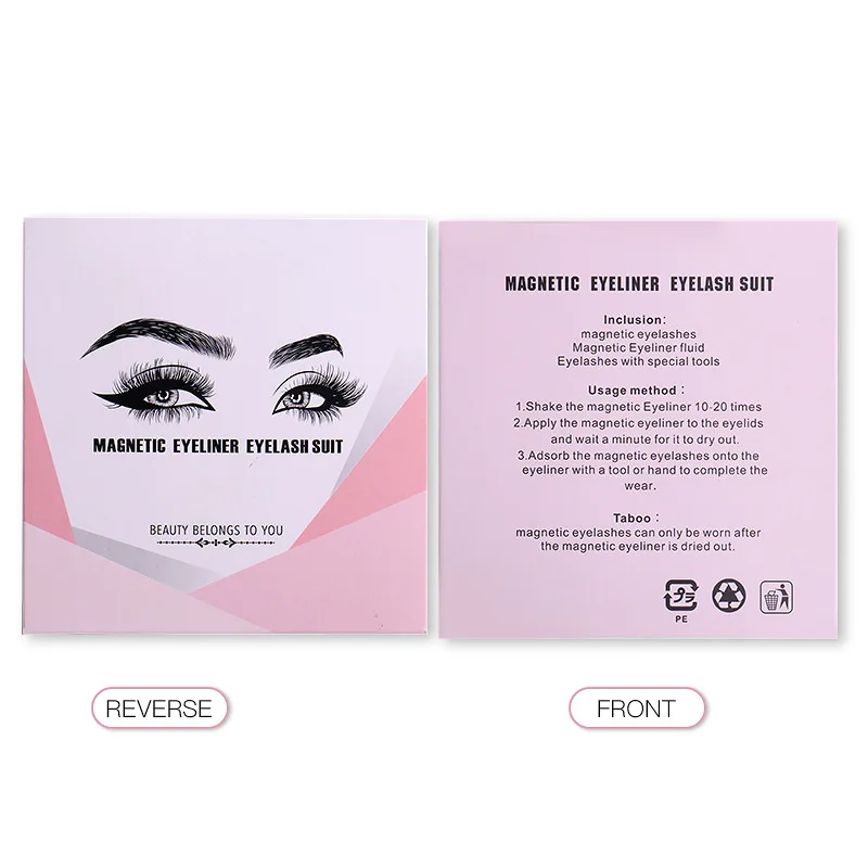 Magnetic eyelash eyeliner, the most natural looking magnetic eyelash kit application, the best 8D, 3D look, reused false eye eyelashes, glue, strong Waterproof Liquid Liner