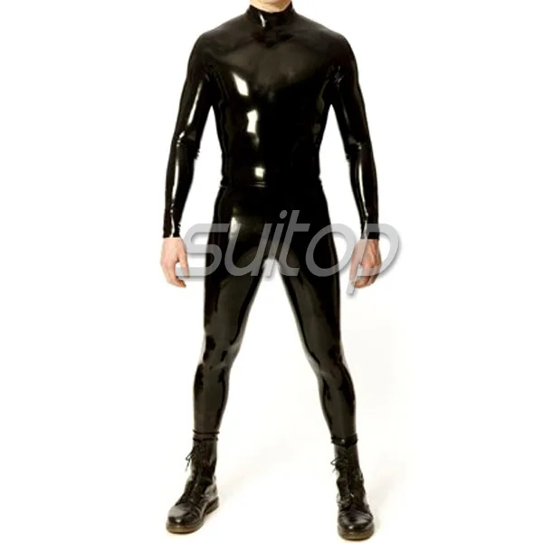 

Модный комбинезон из латексной резины, обратите внимание (вход на шею), только с молнией в промежности