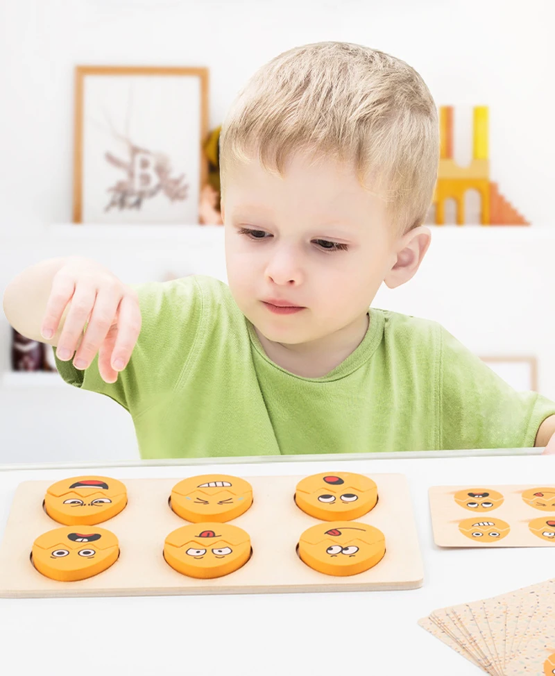 Giocattoli puzzle per l'educazione precoce, uova di espressione facciale, giochi di abbinamento che cambiano il volto, illuminazione dell'intelligenza del bambino, genitore-figlio