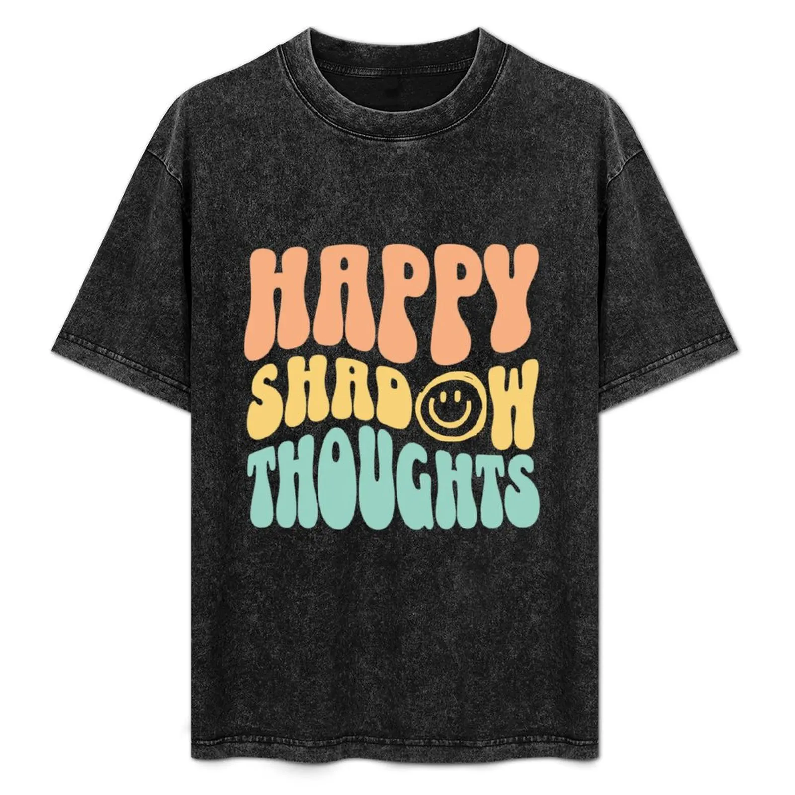 

KOTLC Happy Shadow Thougths Quote T-Shirt oversize t-shirts man oversized graphic tee anime tshirt t shirt for men
