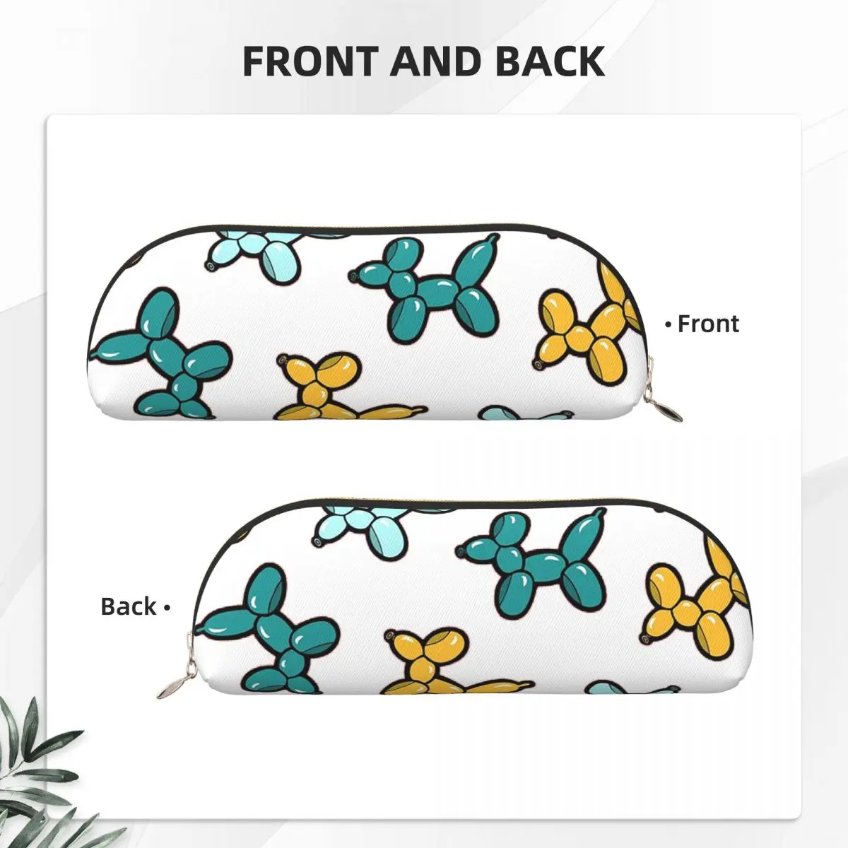 بالون الحيوان الكلاب نمط في مقلمة حمراء حامل قلم تخزين لوازم مكتبية صندوق القلم حقيبة أقلام رصاص لهدايا الأطفال