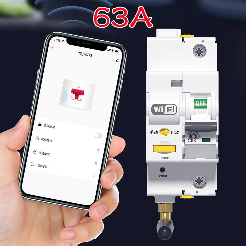 

WiFi Smart With Auto Reclosing Function 230V 30mA Remote Control A Type 1P Reset Circuit Breaker Tuya APP Remote Control