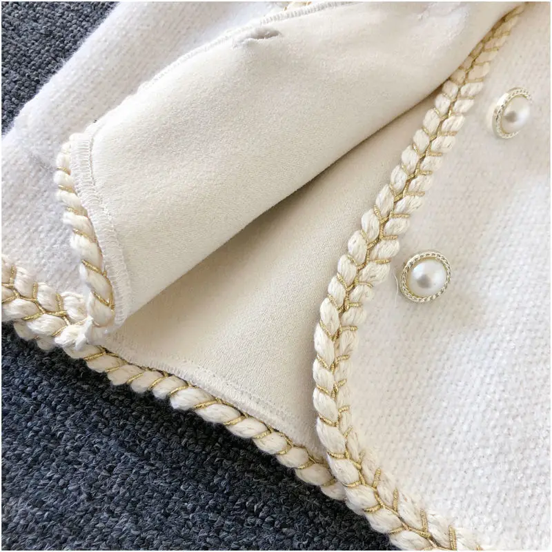 Vintage Cropped Knitted Sweater Vest Jacket Women Korean Pearl Button Belted Waistcoat Casual V-Neck Sleeveless Short Tank Tops