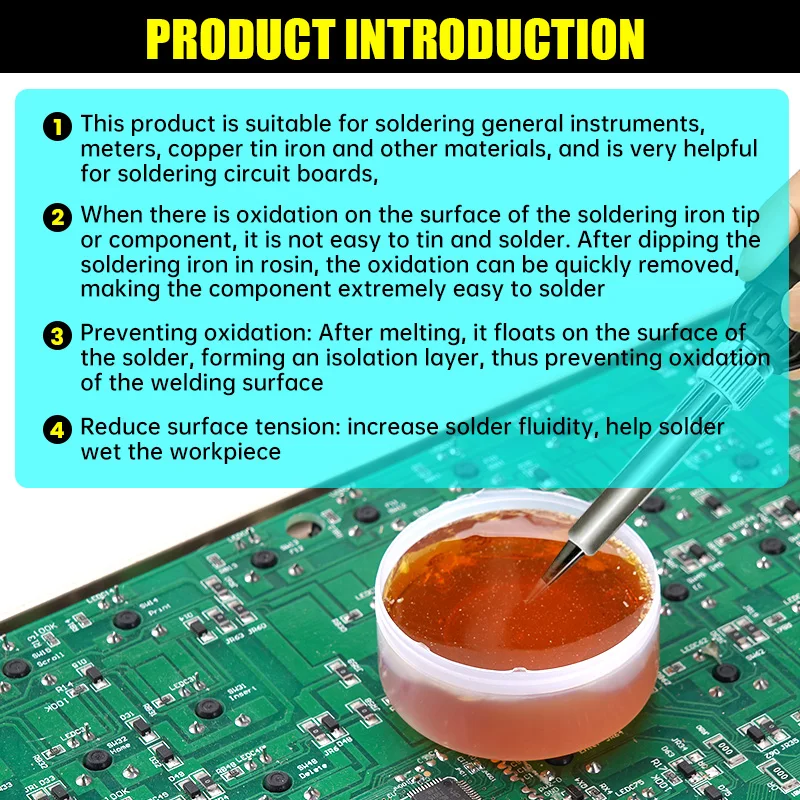 20g Rosin Flux Soldering Paste High Purity Welding Flux Soldering Tin Cream Welding Grease Paste Flux for PCB BGA PGA SMD Repair