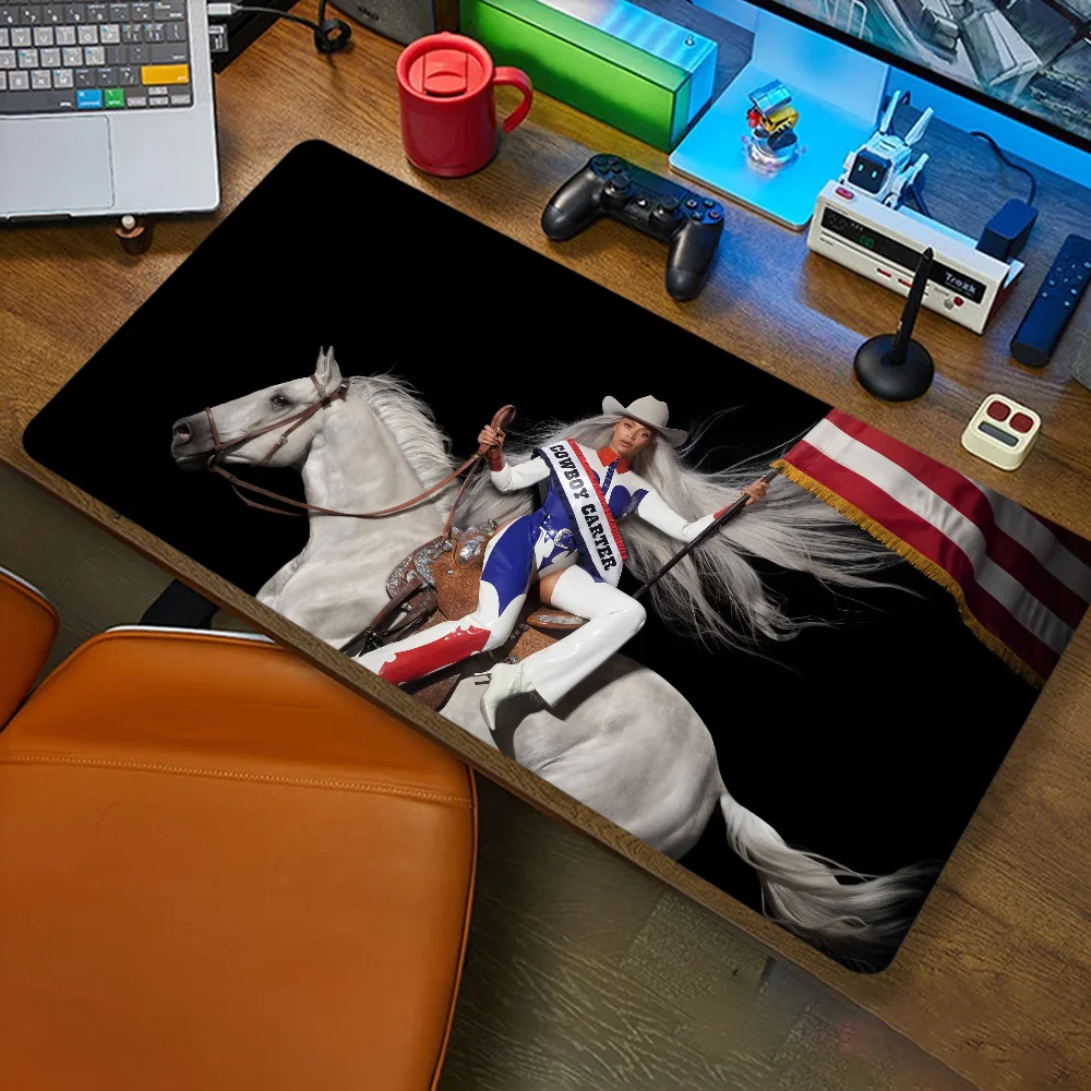 Sänger b-beyonces Cowboy Carter Mouse pad Computer Büro Spiel Tischs ets xxl Gummi Anti-Rutsch-Gaming-Tastatur lange Schreibtisch Pads