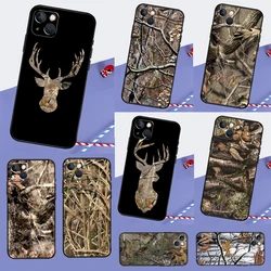 Hunting Camouflage Pattern Soft Case For iPhone 16 15 14 13 12 11 Pro Max XS X XR 7 8 Plus 13 12 Mini Protection Cover