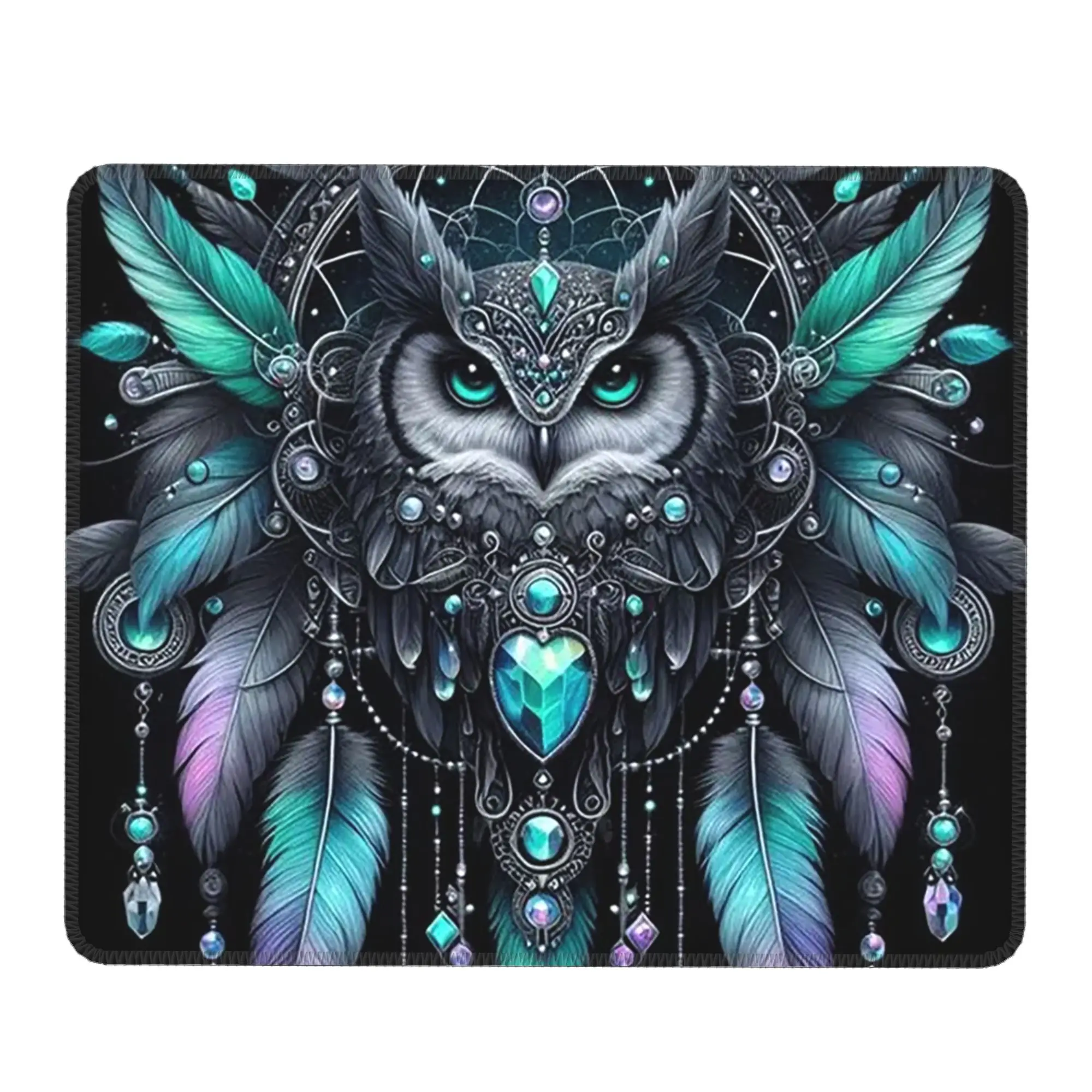 Luminous Owl Diamond Pattern Mouse Pad Computer Keyboard Mouse Mat Gamer PC Laptop Desk Mat Office Table Mats