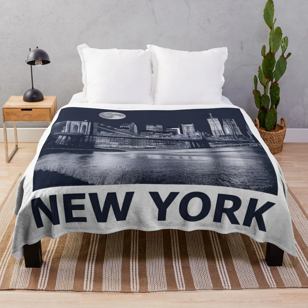 

Brooklyn Bridge New York Throw Blanket Nap Cute Plaid anime Blankets