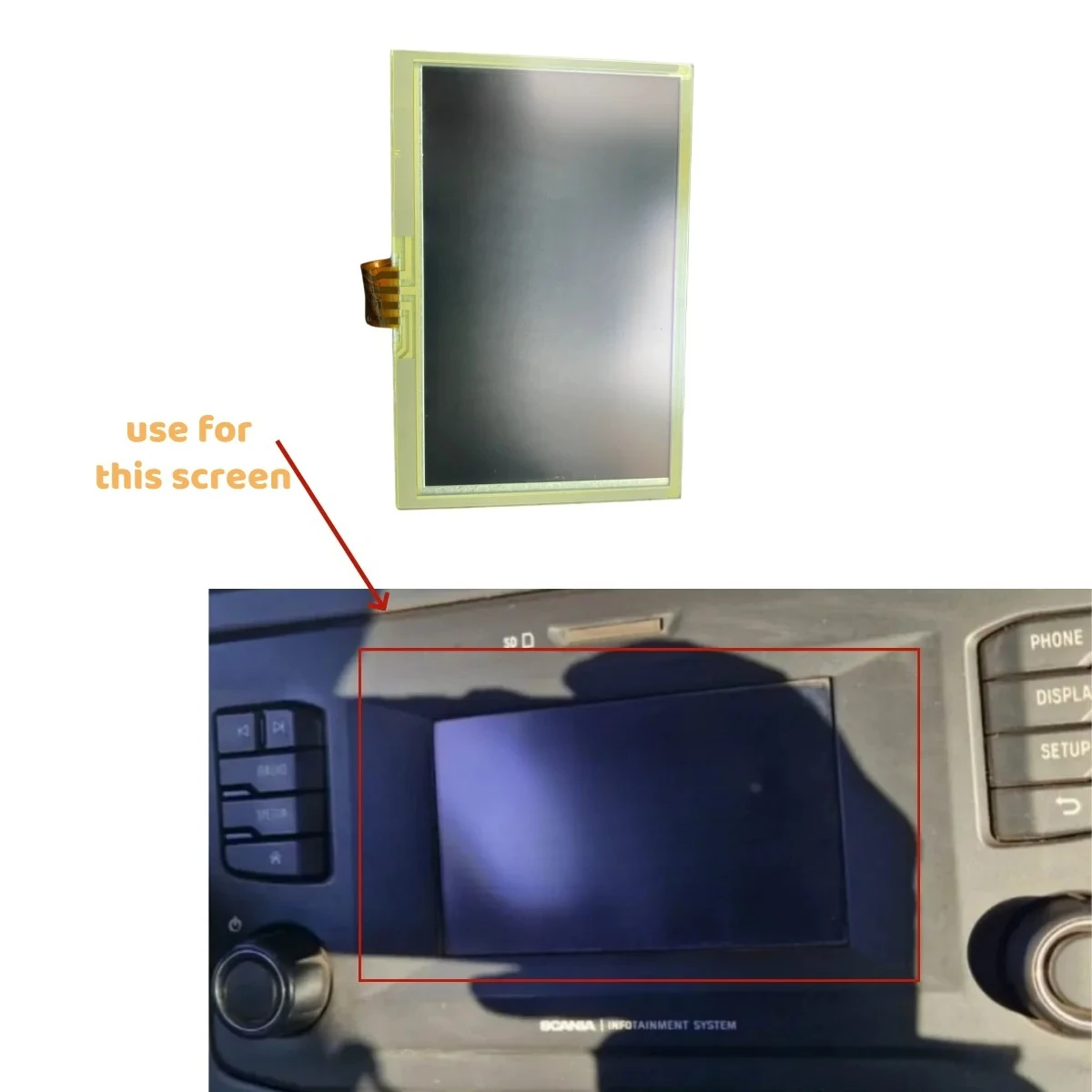 

5" LCD Display for SCANIA Truck AUS4 Radio Naviation System Entertainment