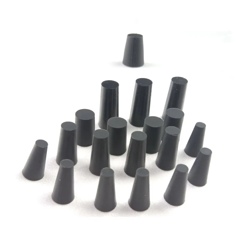 Black Conical Rubber Plug High Temp Silicone Rubber Powder Coating Plug Masking Blanking Hole Plug End Cap Stopper