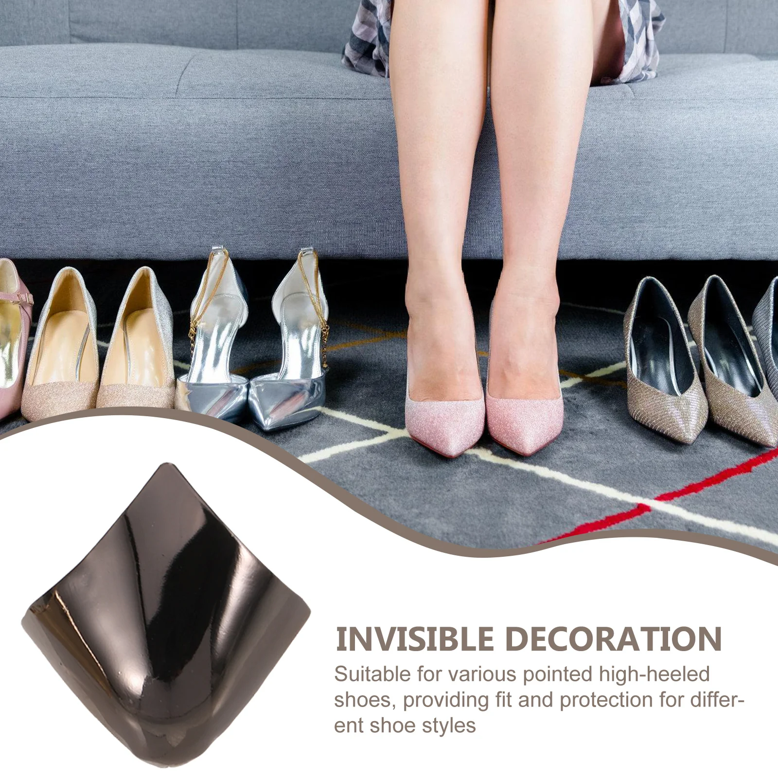 Punteras Parker Protector, Rouge, Bottes, Talons hauts, Couvre-chaussures, 2 paires