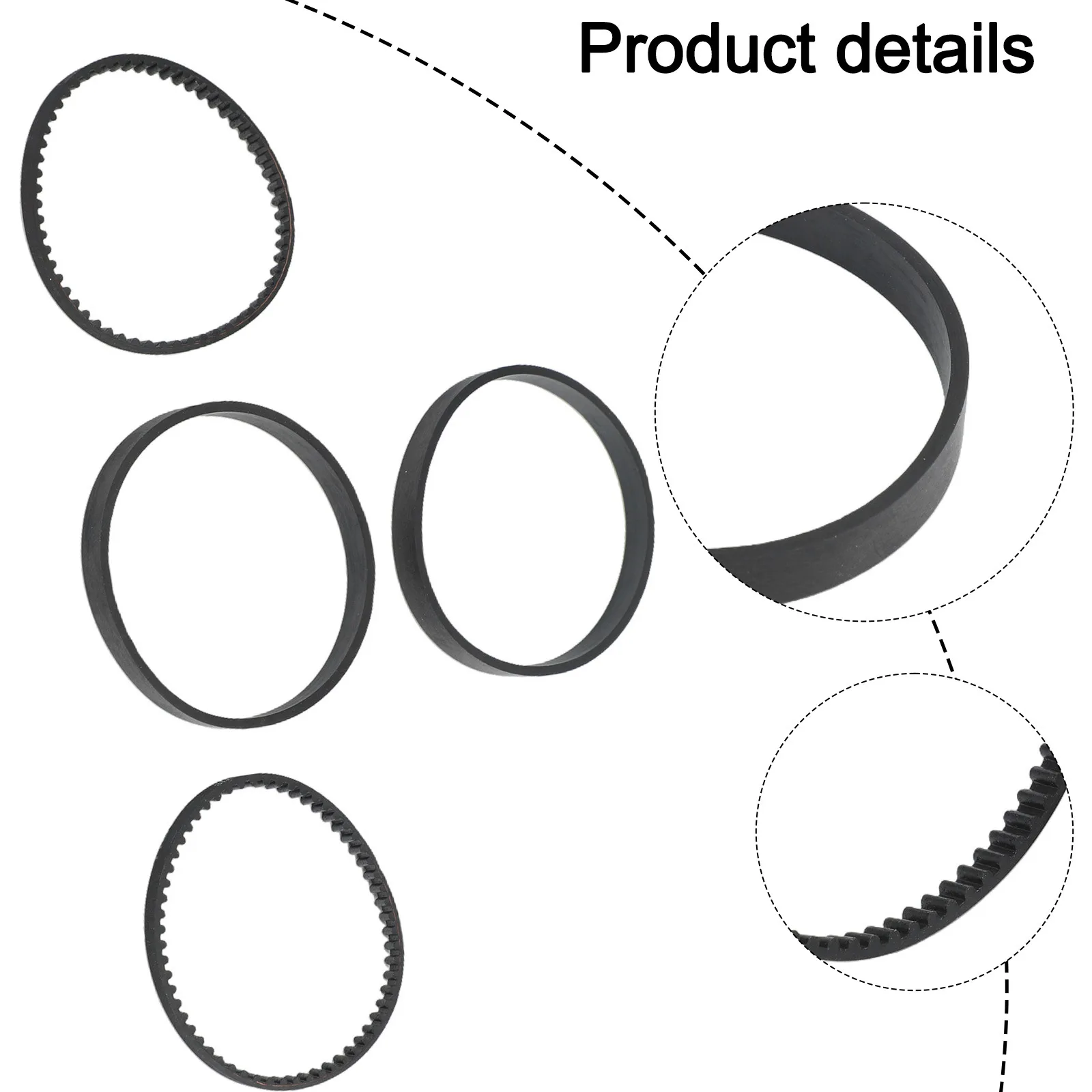 2 Sets Vacuum Cleaner Belt Replacement for Bissell For ProHeat 6960W 0150621 Accessory Pack Connecting Motor to Brush Roller Bar