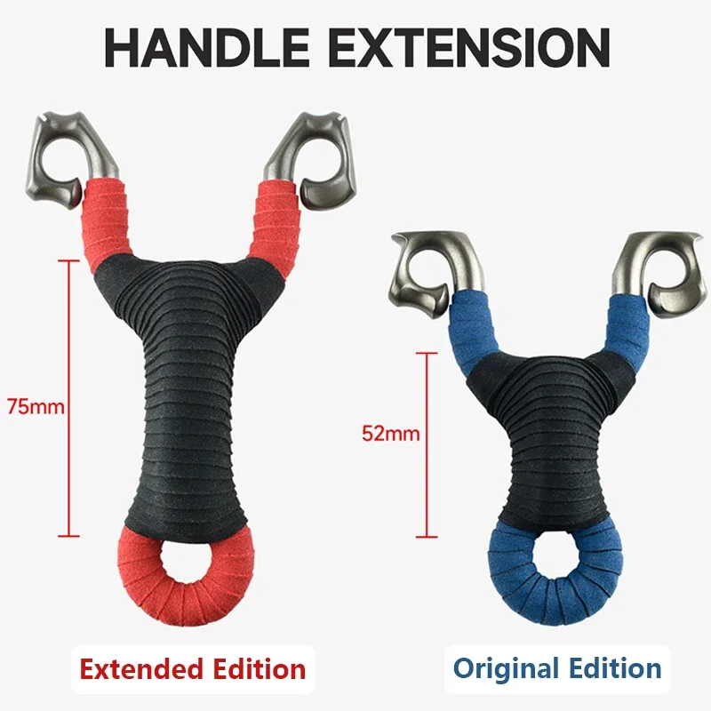 Imagem -02 - Estendido Frio Bend Slingshot Invertida Dupla Finalidade Ponto Fixo Slingshot Outdoor Hunting Shoot mm Aço Inoxidável