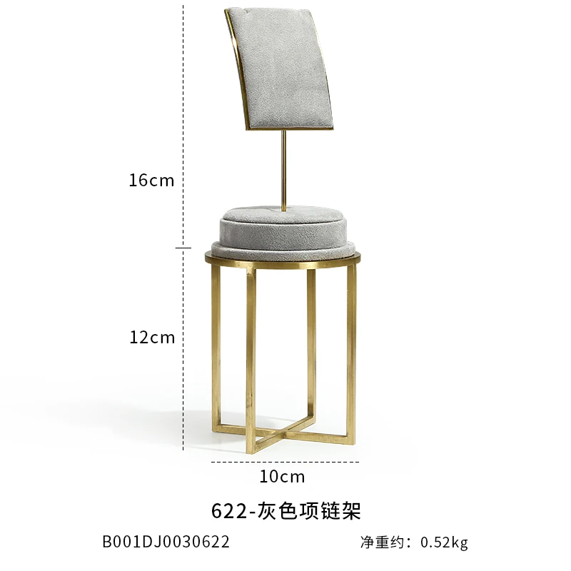 رمادي اللون عرض المجوهرات حامل مجموعة متجر المجوهرات قلادة حلقة حامل القرط قلادة رف شاشة نافذة عرض صور الدعائم مجموعة