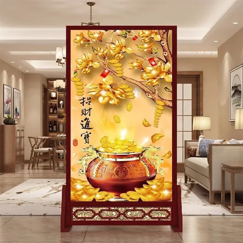 Modern Simple Movable Room Divider Screen for Living Room Entrance Bathroom Feng Shui Partition Wall Home Decor Space
