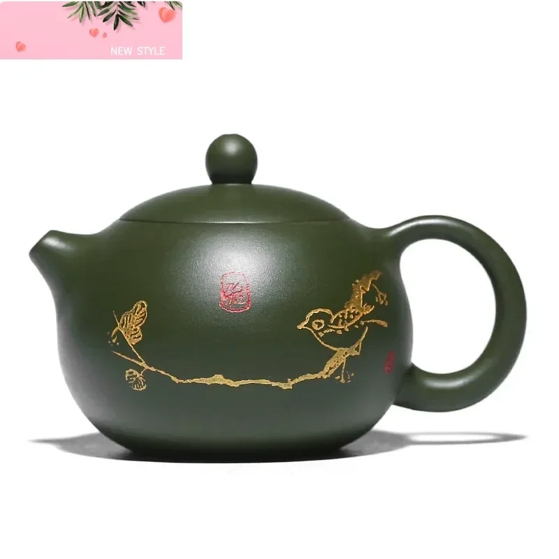 

210ml Yixing Purple Clay Teapots Master Handmade Xishi Tea Pot Ball Hole Filter Kettle Chinese Authentic Zisha Tea Set Gifts