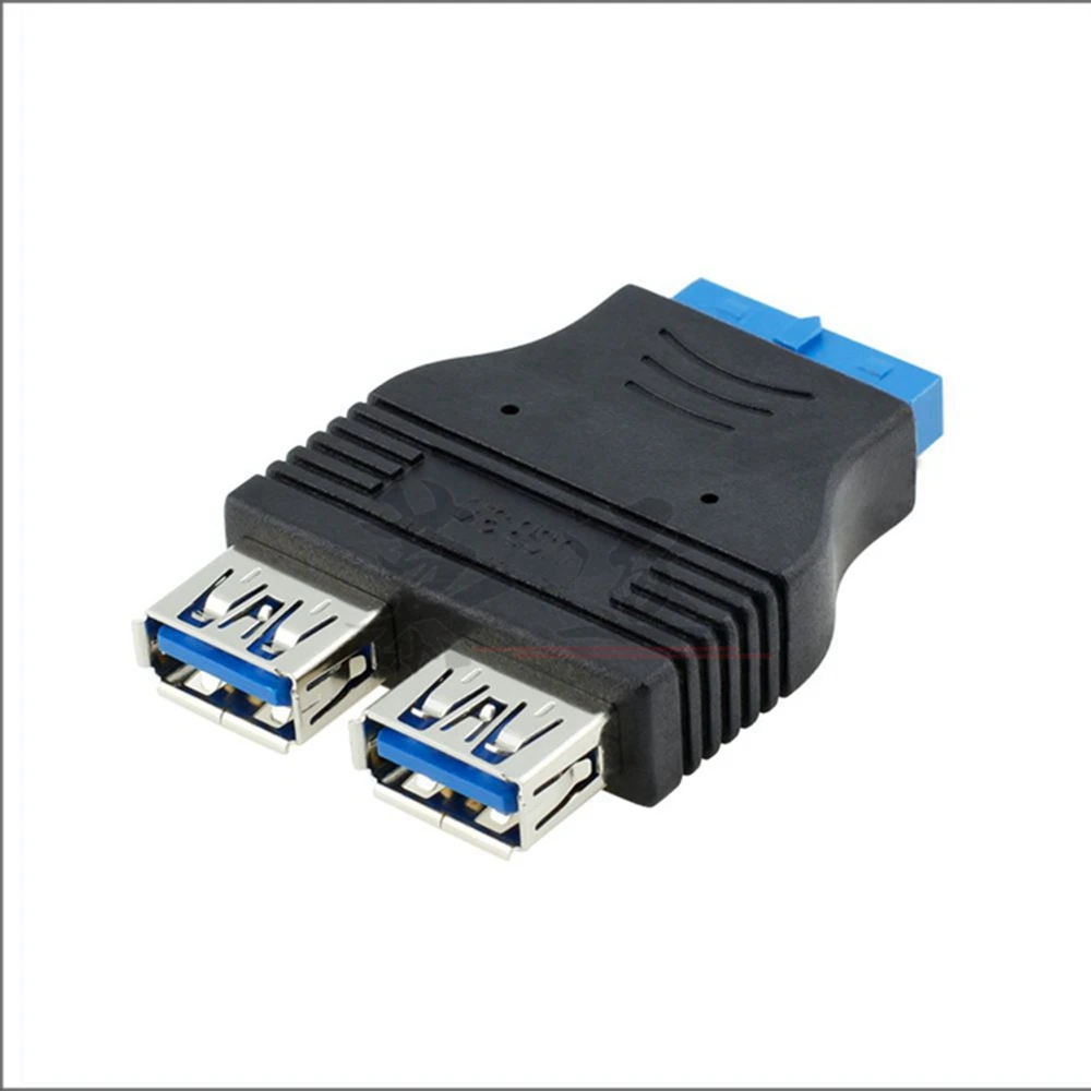 Nova placa-mãe 2 portas usb 3.0 a fêmea para 20 pinos cabeçalho adaptador fêmea conector