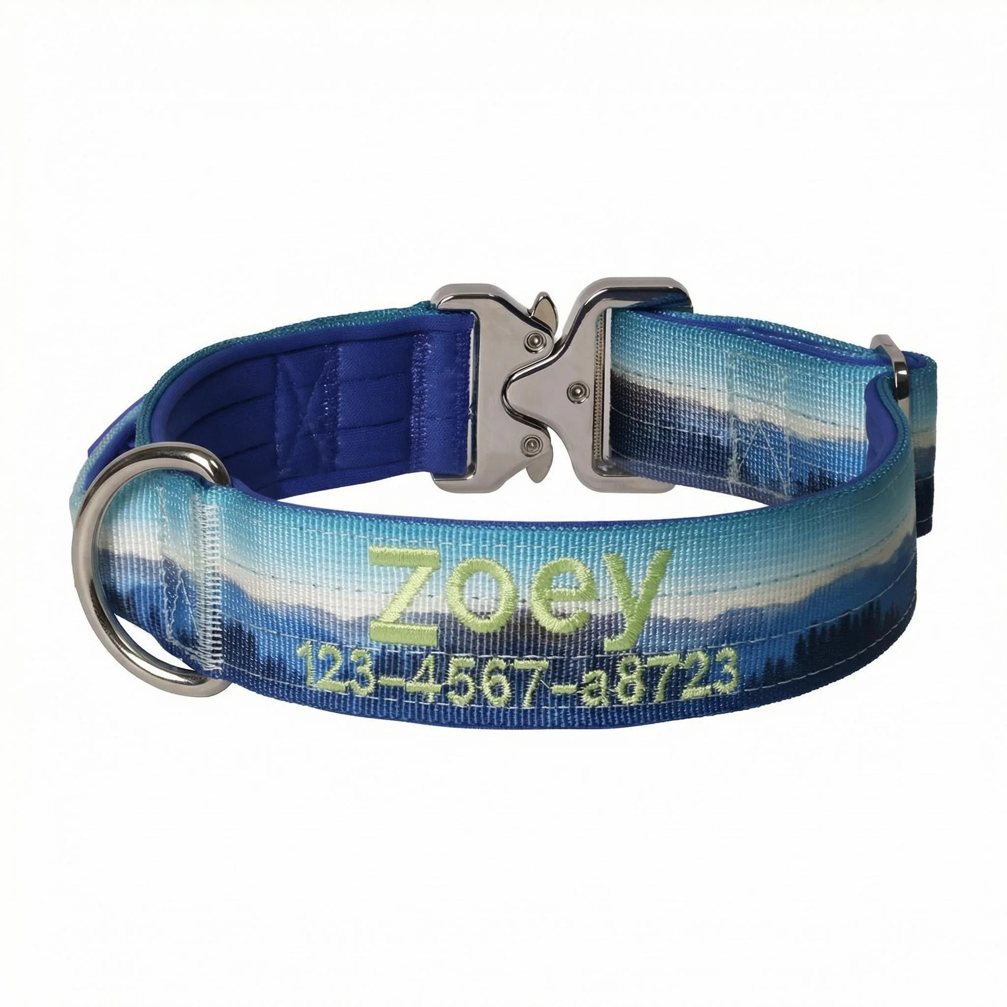 

Custom Personalized Dog Collar, Embroidered Name & Phone, Durable Nylon for Large Breeds, Anti-Lost ID Collar