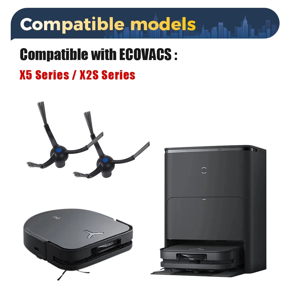 Side Brush Accessories For ECOVACS X5 OMNI/X5 PRO/X5 PRO OMNI/X5 Max/X5 Pro Ultra/X2S Sweeping Robot Durable Deep Clean Parts