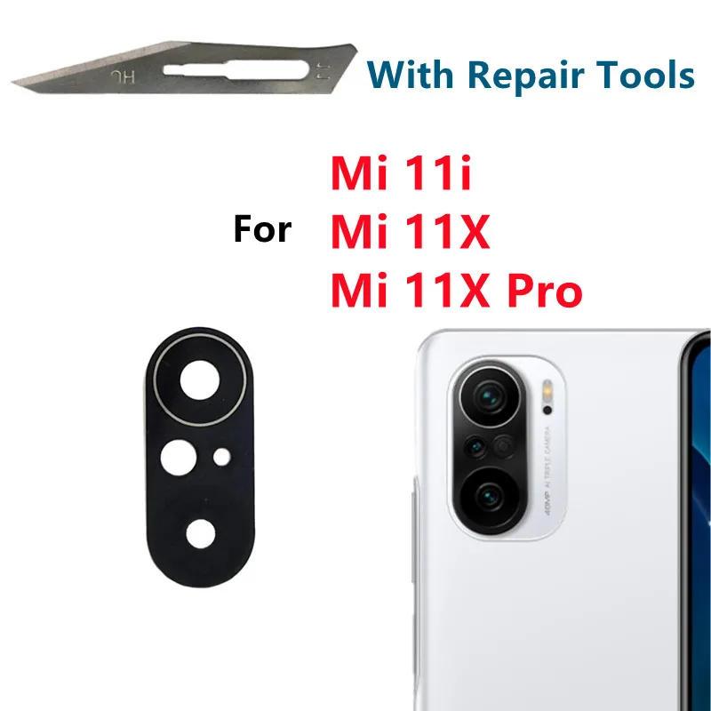 Yeni kamera cam için Xiaomi Mi 11 11T Glue Pro Lite 5G Mi 11 Ultra Mi 11i arka kamera cam Lens tutkal yapıştırıcı ile