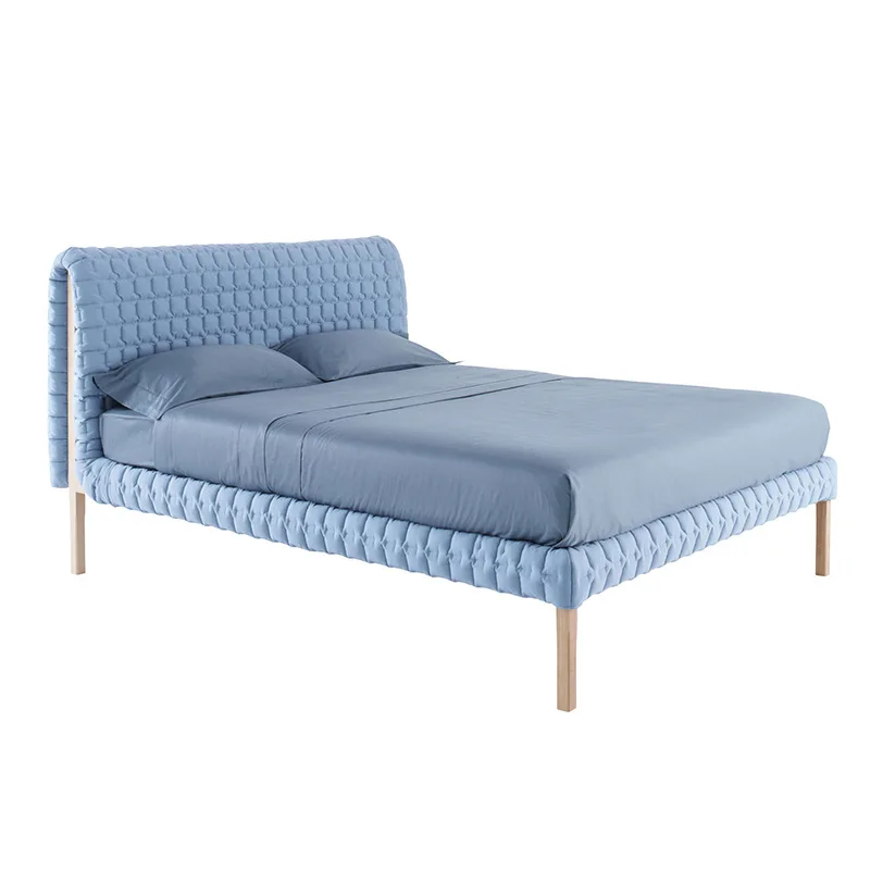 

Современная умная кровать с двойным каркасом и откидной спинкой из мягкой кожи из массива дерева, умная кровать для гостиницы или домашнего использования