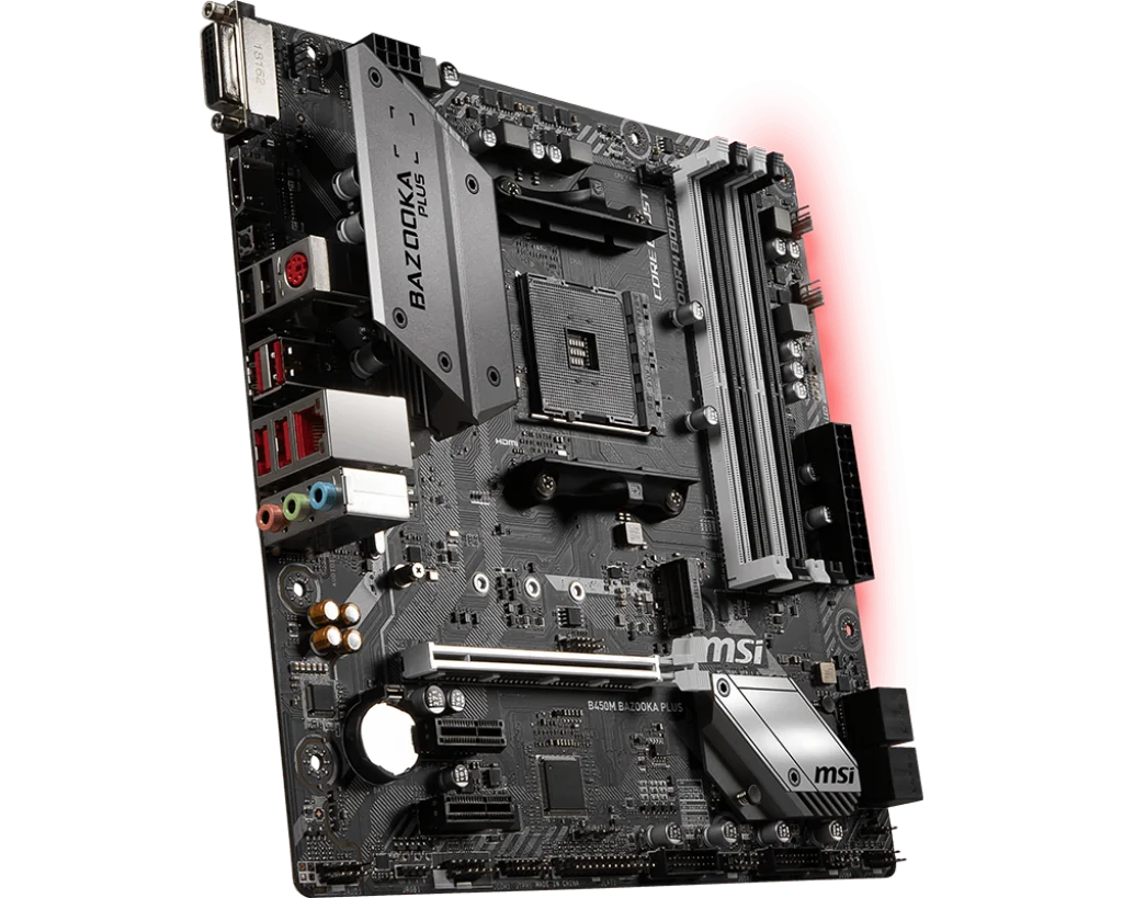 Imagem -02 - Placa-mãe Msi-amd B450 B450m Bazooka Plus Suporte Am4 5600 4750g 1700 2400g 5900 5700 Cpu Micro-atx Ddr4 128gb