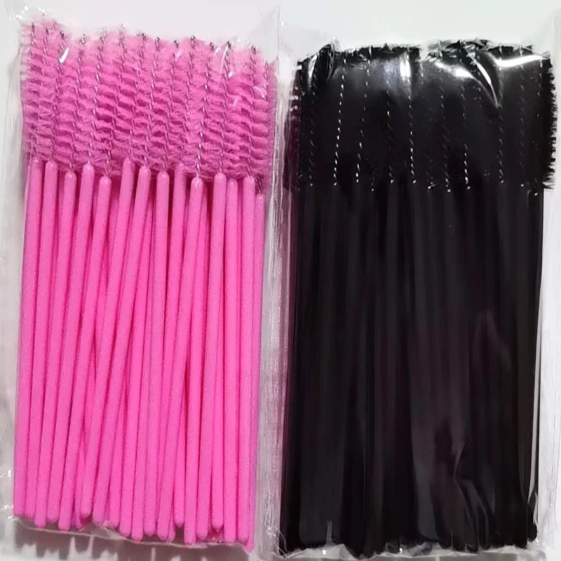 Wholesale 50pcs For Eyelash Extension Makeup Disposable Eyelash Brushes Spoolies Micro Lash Mascara Wands Combs