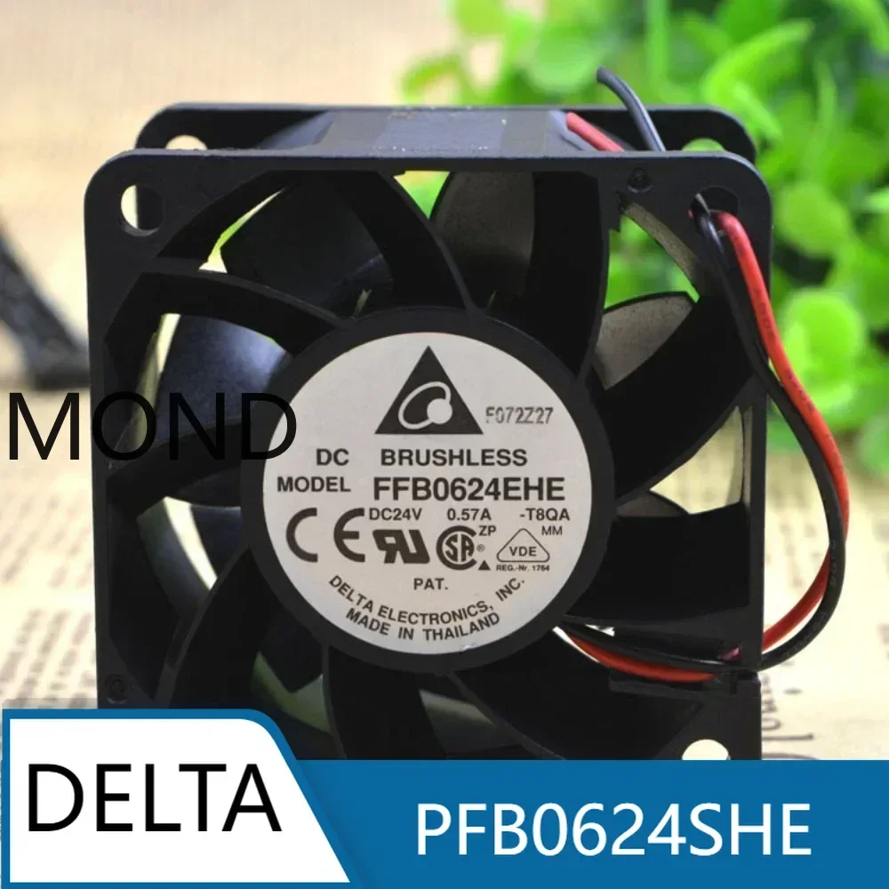 PFB0624SHE 2/3/4wire 24V 0.57A 6CM6038 6CM Delta  Double Ball Fan