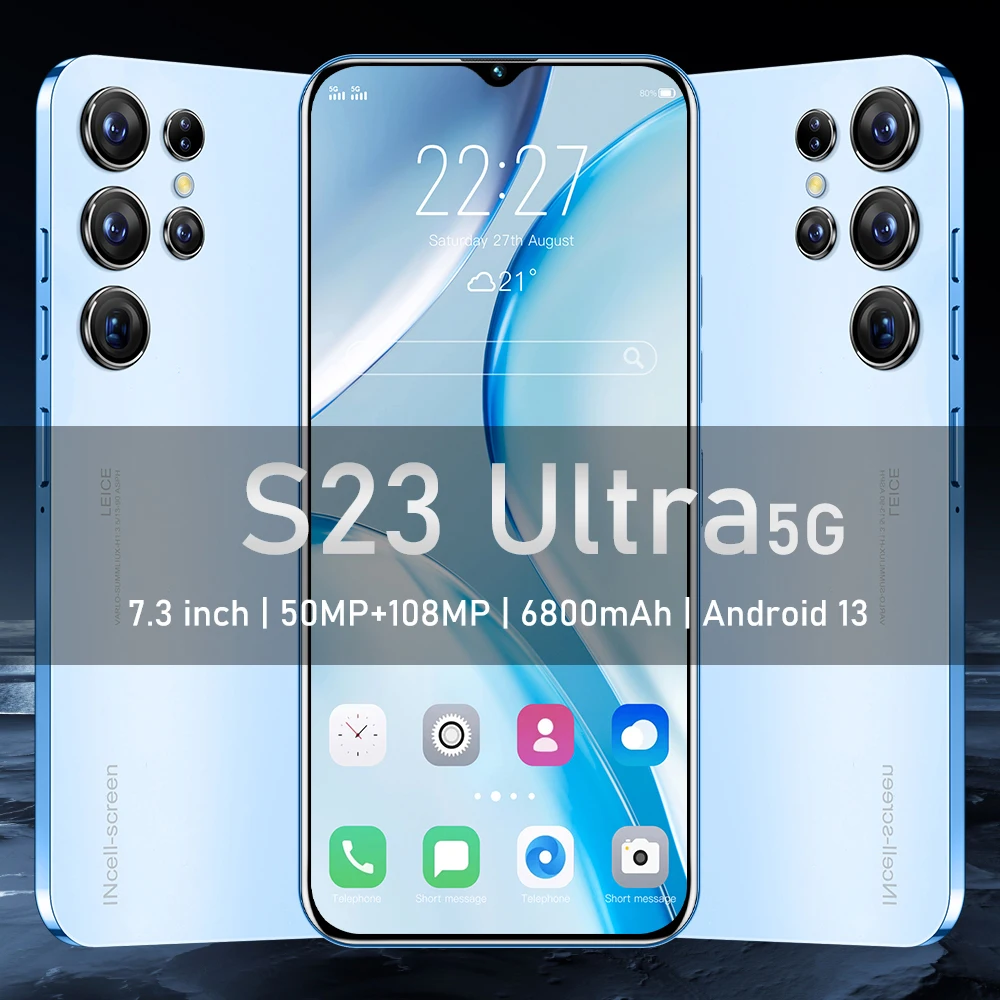 

Global Edition S23 UItra 2025 original intelligent 5G dual card dual standby Android 13 system global version 6800mAh battery