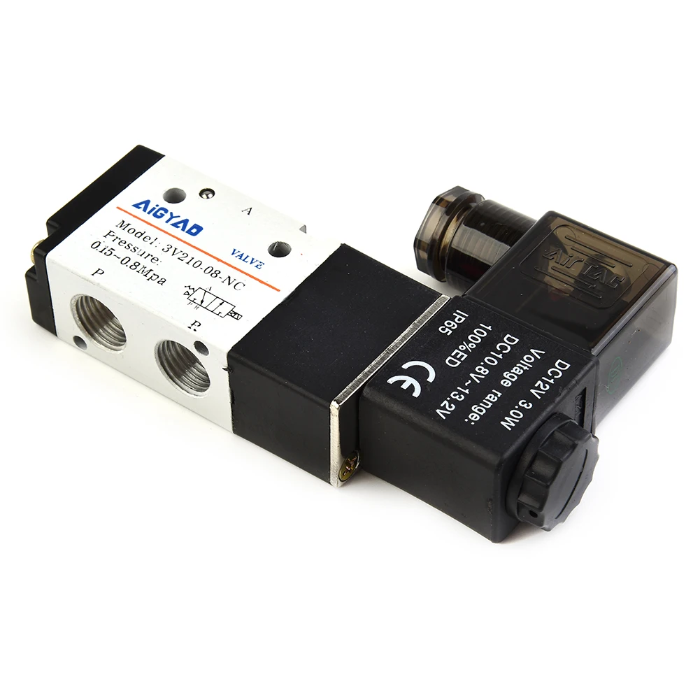 

Pneumatic Solenoid Valve Metal+Plastic Replacement 110*65*22mm Accessories 0.15-0.8MPa 1/4 PT Air Pneumatic 1PC