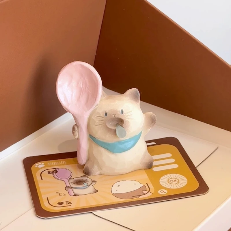 Gato de dibujos animados PAI, pequeño compañero, caja ciega diaria, adorno, lindo gatito, figura de juego, muñeca, decoración de escritorio