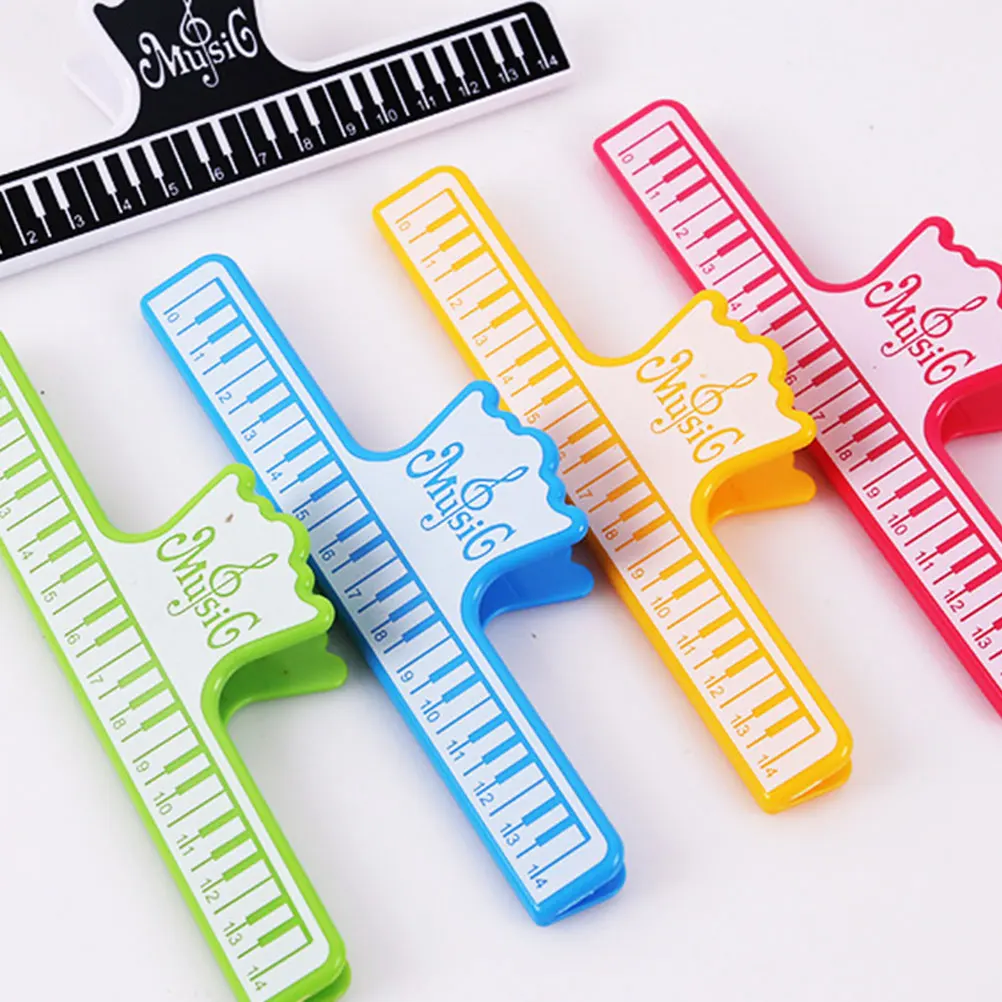 

5 Pcs Piano Sheet Music Clip Book Clips Implement Page Holder Note Pattern Paperclip Musical Holders
