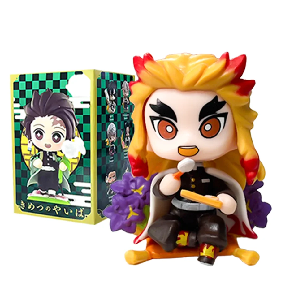 Demon Slayer Tanjiro Kamado Nezuko anime cartoon figuur blinde doos creatieve gepersonaliseerde standbeeld model ornament verrassing geschenkdoos