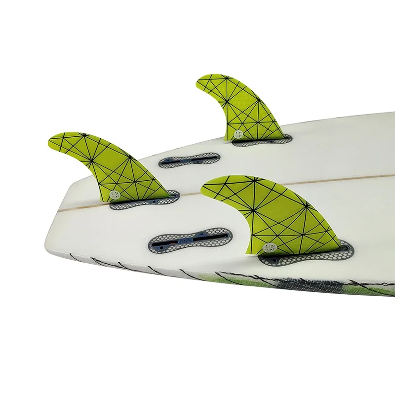 2 Fins M/L Surfboard Fins Yellow Thruster Honeycomb Carbon Quilhas Paddle Board Fins  Surf Fin g5/g7 Tri Fin