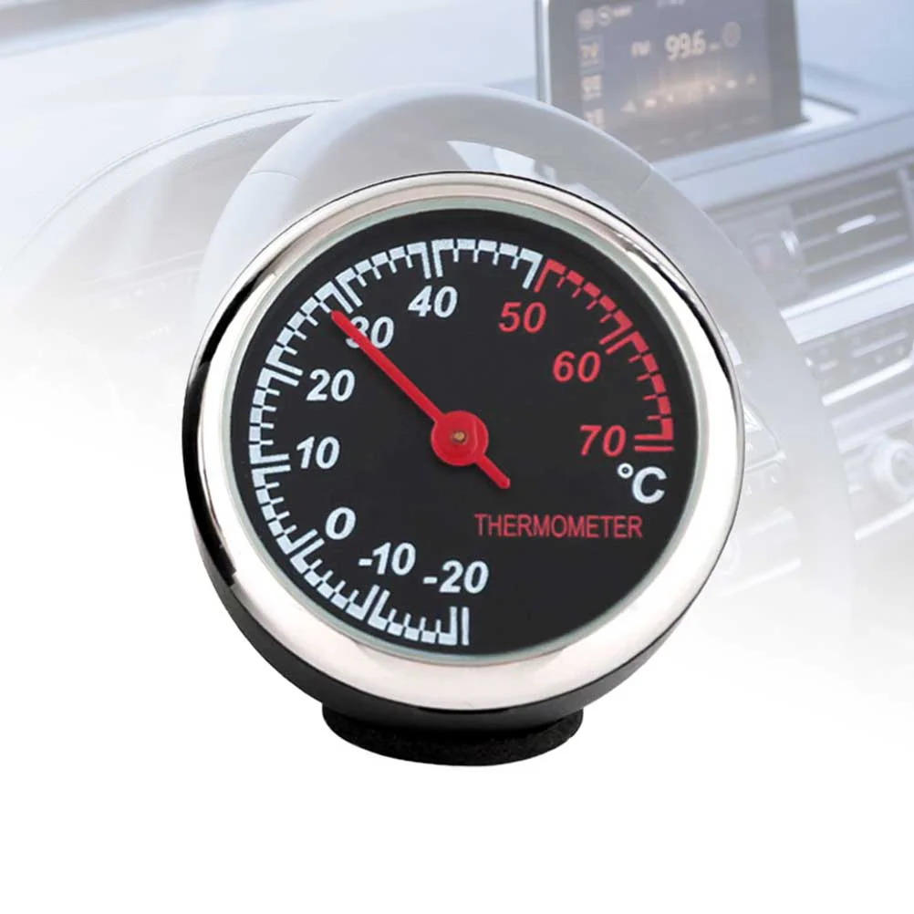 Car Supplies Luminous Clock Thermometer Mechanical Dashboard Decorations Mini Hygrometer