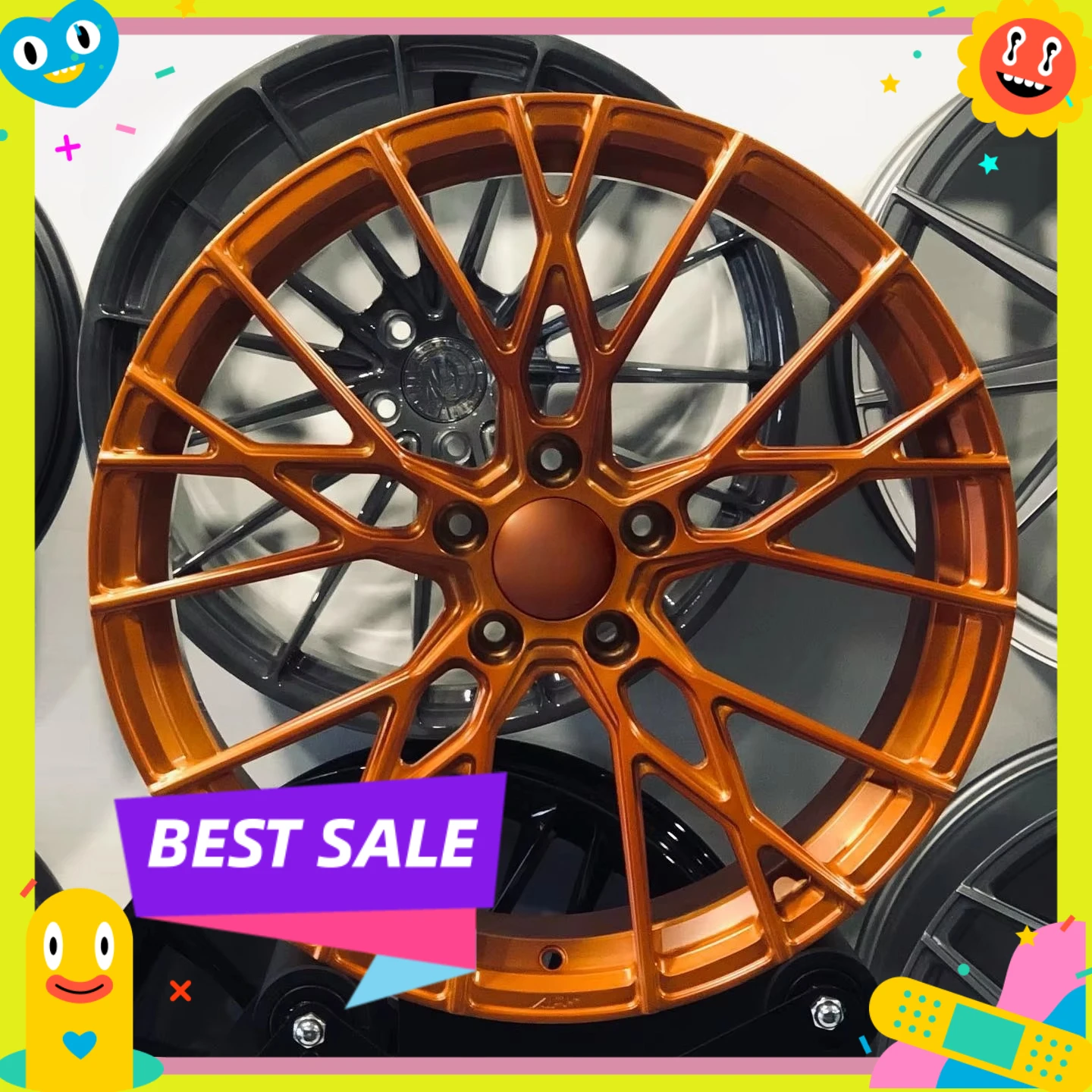 

Hot-selling 17 18 19 Inch Deep Dish Bronze Finish Forged Passenger Car Wheels with 5x114.3 Rims for BMW Audi S6 Mercedes for VW