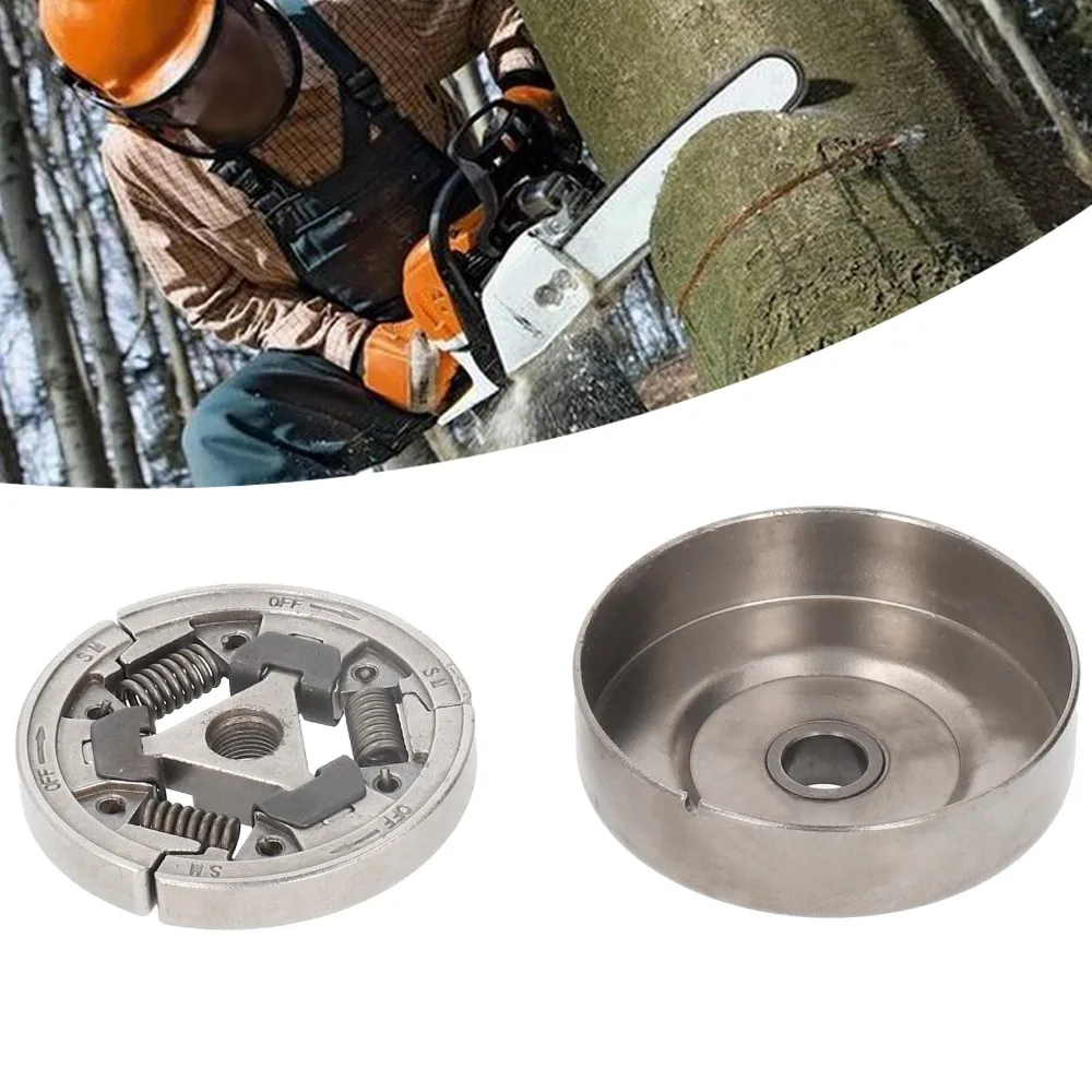 Silver Clutch Drum Sprocket Kit Iron Compact Spur Sprocket Bearing Kit Round Easy to Install for Stihl MS391 MS311
