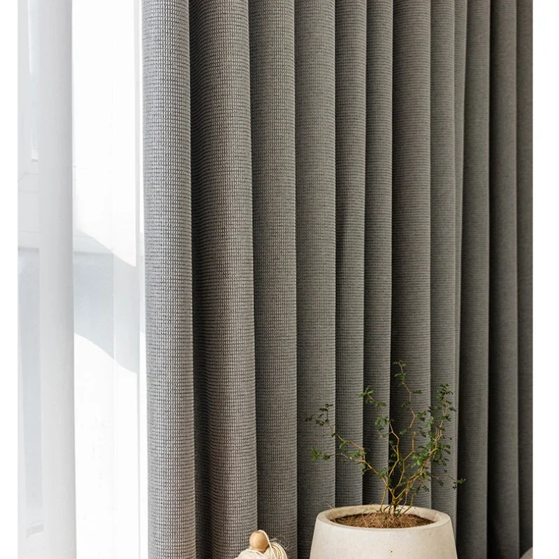Japanese Cream Curtains for Living Dining Room Bedroom New Three-dimensional Modern Minimalist Light Luxury Room Decor Custom