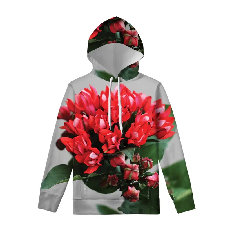 

New Peach Blossom Orchid Flower Print Pullover Hoodie For Men Women New In Hoodies & Sweatshirts Harajuku Men Clothing Pullover