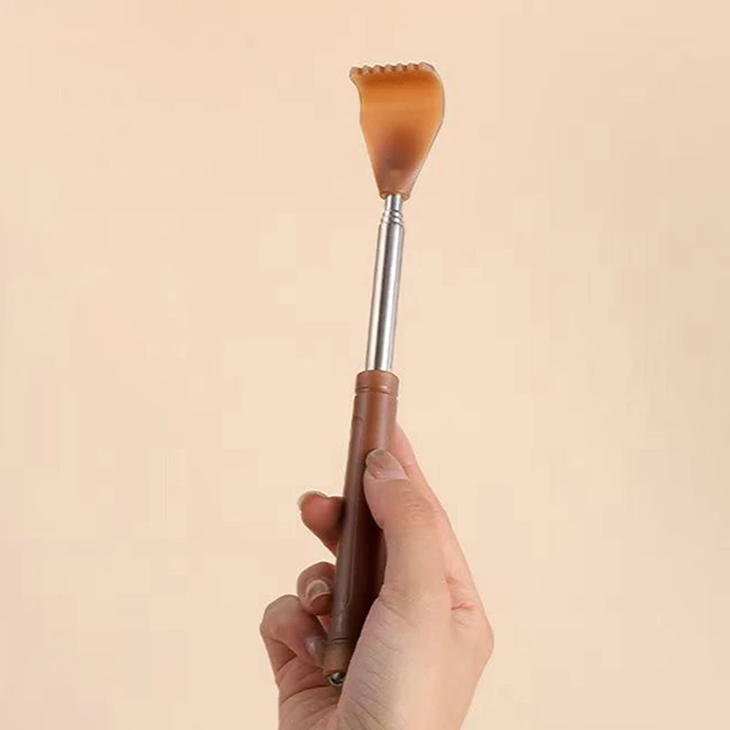 

Выдвижной массажер-чесалка для спины из нержавеющей стали, телескопический, для снятия зуда, расслабляющий массажер-коготь для спины