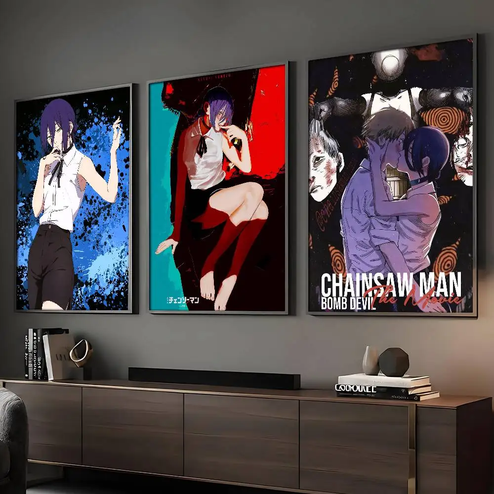 Chainsaw Man The Movie Reze Arc Poster HD Art Sticky Wall Wasserdicht Home Wohnzimmer Bar Dekoration