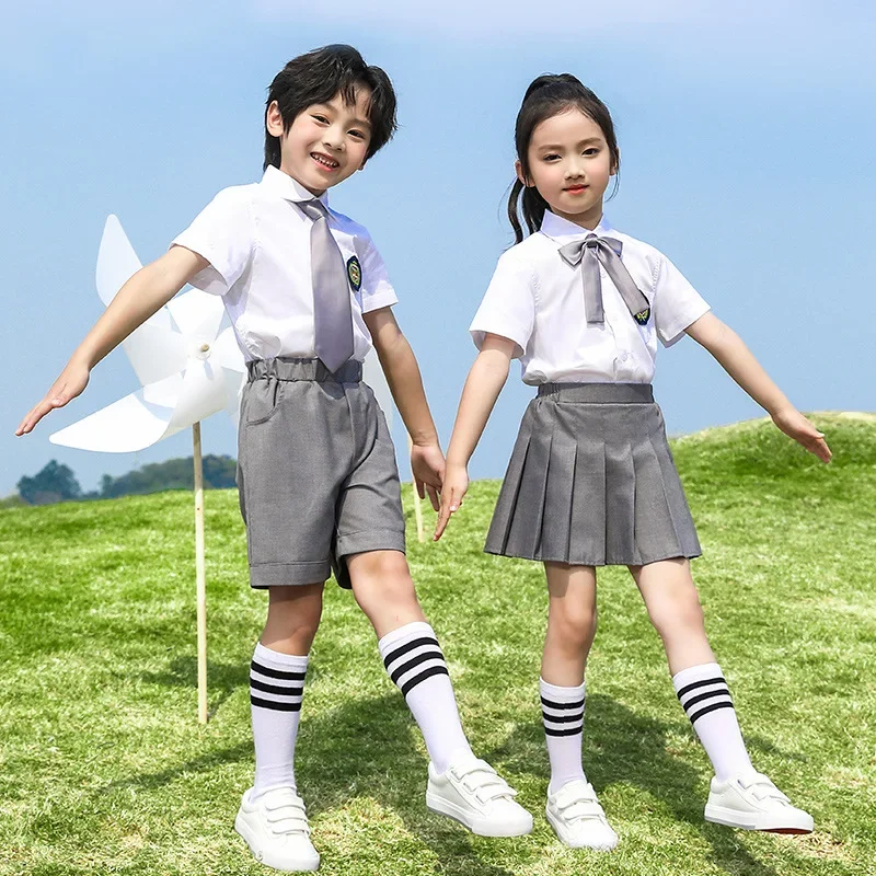 Student Class Uniform Suspender Skirt Suit 2024 New Kindergarten School Uniform Graduation Photo Chorus Performance Uniform