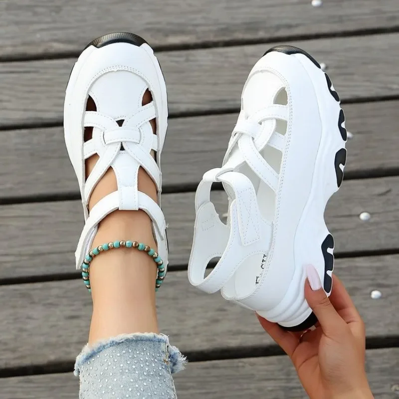 Women's Comfort Orthopedic Sport Sandals Casual Chunky Sneakers Platform Closed Toe Cutout Summer Walking Footwear for Ladies view 3