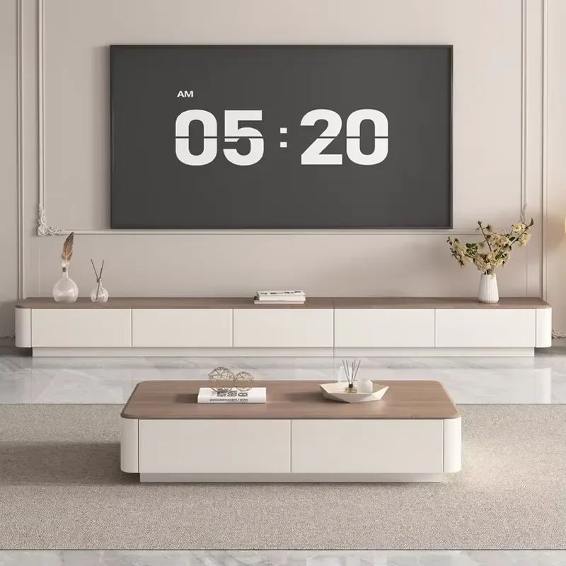 Latest Living Room Wall Hung Tv LED Light Tv Stand Cabinets Furniture Set Design Modern Floating Black Tv Units