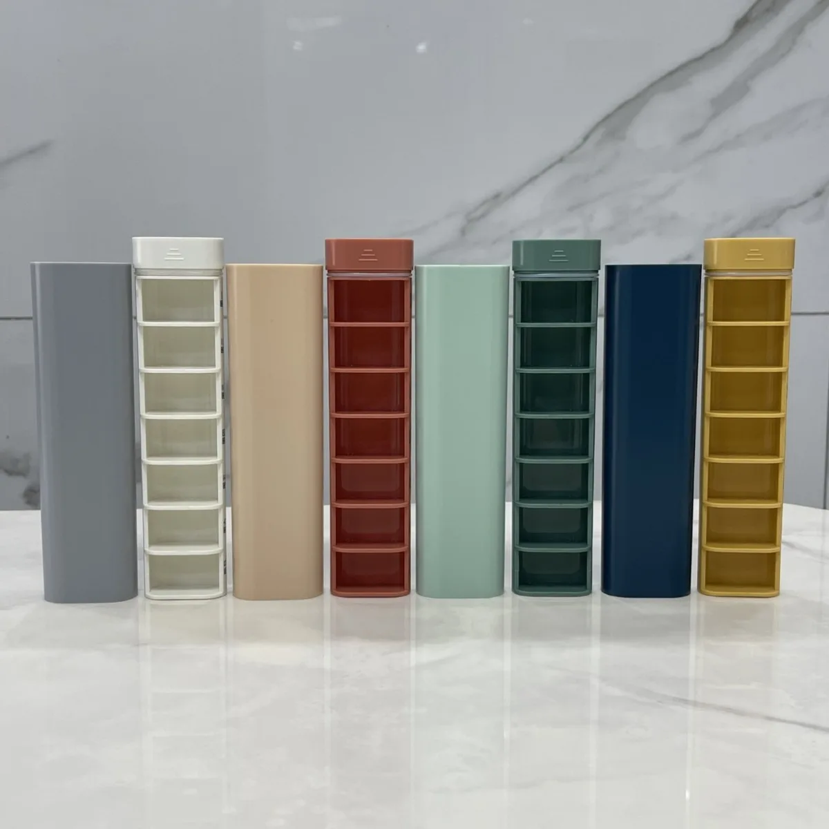 Neue Hochwertige Tragbare Pillendose 7 Tage 7 Fächer Pillenorganizer Aufbewahrungsbox Reisebehälter für Medikamente Vitamine Fischöle – Detail 3