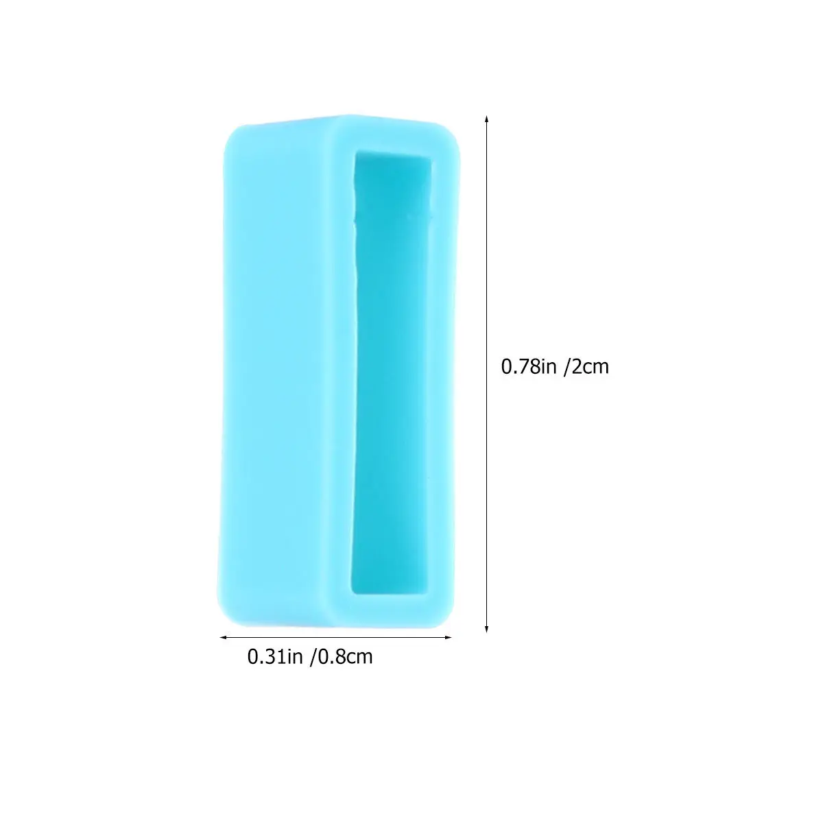 8Pcs Watchband Buckle Rings Replacement for Lost Damaged Watch Strap Loops Silicone Bezel Connectors 20Mm Sky Blue Dark Blue view 4
