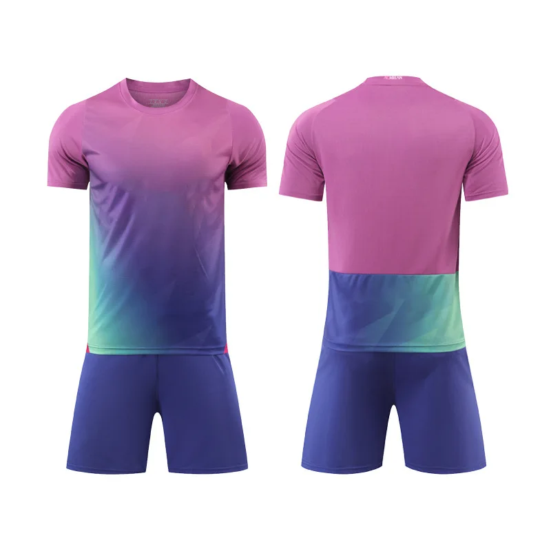 

Summer Short Sleeve Soccer Jersey Breathable Fabric Adult Printed Name And Number Competition Training Uniform Customizable By